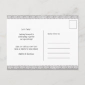 I DO Verloving Elegant Kant Chalkboard BBQ Party Uitnodiging Briefkaart (Achterkant)