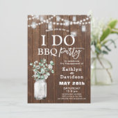 I DO Verloving Elegante Eucalyptus Green BBQ Kaart (Staand voorkant)