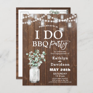 I DO Verloving Eucalyptus BBQ Party Uitnodiging
