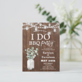 I DO Verloving Eucalyptus BBQ Party Uitnodiging (Staand voorkant)