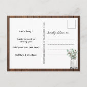 I DO Verloving Eucalyptus BBQ Party Uitnodiging (Achterkant)