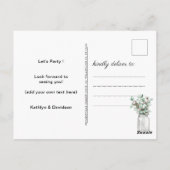 I DO Verloving Eucalyptus BBQ Party Uitnodiging (Achterkant)