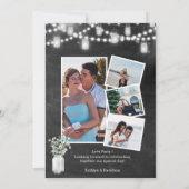 I DO Verloving Eucalyptus Bloemen Chalkboard BBQ Kaart (Achterkant)