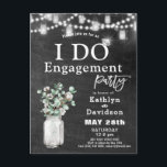 I DO Verloving Eucalyptus Bloemen Chalkboard Party Uitnodiging Briefkaart<br><div class="desc">I DO Verloving Eucalyptus Bloemengroen Chalkboard Party Invitation briefkaart. Vier uw speciale evenement met deze prachtige uitnodigingskaart. Alle teksten zijn vooraf voor u geregeld om gemakkelijk en snel te personaliseren met uw eigen gegevens.</div>