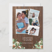 I DO Verloving Eucalyptus Bloemen Rustiek Hout BBQ Kaart (Achterkant)