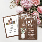 I DO Verloving Eucalyptus Foto BBQ Uitnodiging