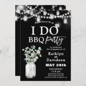 I DO Verloving Eucalyptus Groen BBQ Party Kaart (Voorkant / Achterkant)