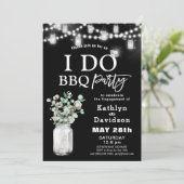 I DO Verloving Eucalyptus Groen BBQ Party Kaart (Staand voorkant)
