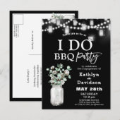 I DO Verloving Eucalyptus Groen BBQ Party Uitnodiging Briefkaart (Voorkant / Achterkant)
