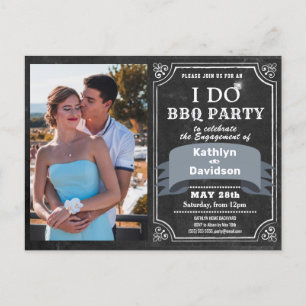 I DO Verloving Foto BBQ Party Invitation Briefkaart