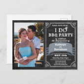 I DO Verloving Foto BBQ Party Invitation Briefkaart (Voorkant / Achterkant)