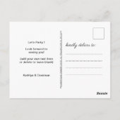 I DO Verloving Foto BBQ Party Invitation Briefkaart (Achterkant)