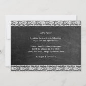 I DO Verloving Foto Elegant Kant Krijtbord BBQ Kaart (Achterkant)