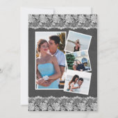 I DO Verloving Foto Elegant Kant Krijtbord BBQ Kaart (Achterkant)