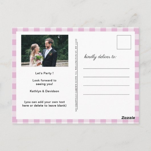 I DO Verloving Foto roze Pset BBQ Uitnodiging (Achterkant)