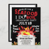 I DO Verloving Foto Seafood Party Uitnodiging (Voorkant / Achterkant)