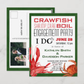 I DO Verloving Foto Seafood Party Uitnodiging (Voorkant / Achterkant)