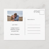 I DO Verloving Foto Zwart Chalkboard BBQ Party Uitnodiging Briefkaart (Achterkant)