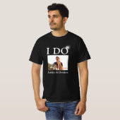 I DO Verloving Ring Couple Photo Name Minimal T-shirt (Voorkant volledig)