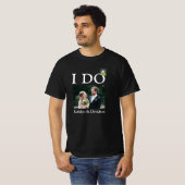 I DO Verloving Ring Couple Photo Name Minimal T-shirt (Voorkant volledig)