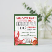 I DO Verloving Seafood Party Invitation Briefkaart (Staand voorkant)