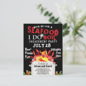 I DO Verloving Seafood Party Invitation Briefkaart (Staand voorkant)