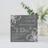 "I do" Wedding-uitnodiging - Chalk geïnspireerde F Kaart (Staand voorkant)