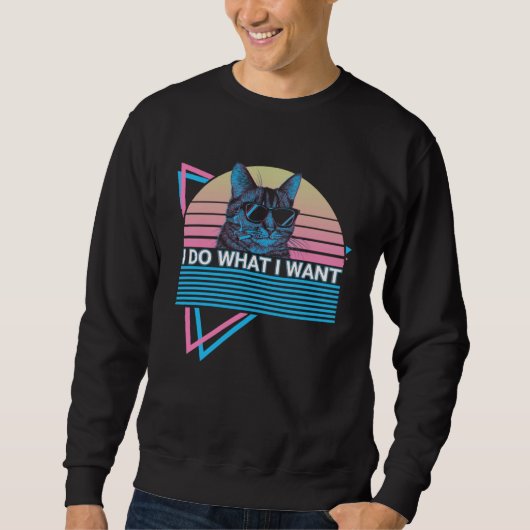 I Do What I Want  Cat Retro Trui (Voorkant)