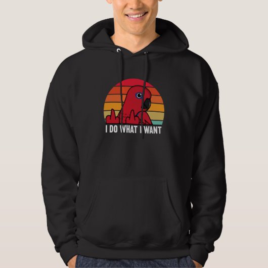 I Do What I Want Parrot I Female Eclectus Hoodie (Voorkant)
