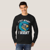 I Do What I Want Surfing Rat House Rat Rodent T-shirt (Voorkant volledig)