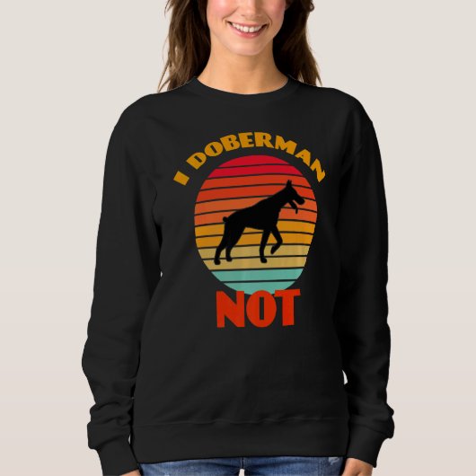 I Doberman Not Dog Retro Trui (Voorkant)