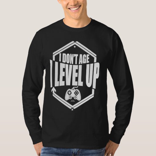 I don't Age I Level Up Gamer Dad Son T-shirt (Voorkant)