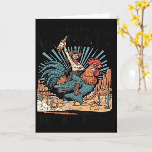 I Don't Always Drink Whiskey But When I Do Funny C Kaart (Gele Bloem)