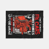 I Don't Always Fix , Sometimes I Eat And Sleep Car Fleece Deken (Voorkant (Horizontaal))