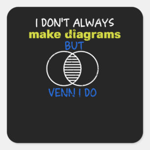 I don't always make Diagrams but Venn Vierkante Sticker