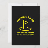 I dont always play funny golfing golfer golf bedankkaart (Voorkant)