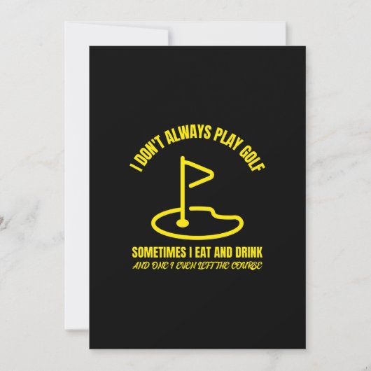 I dont always play funny golfing golfer golf bedankkaart (Voorkant)