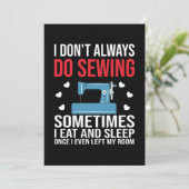 I Don't Always Sew Bedankkaart (Staand voorkant)