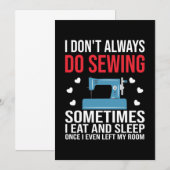 I Don't Always Sew Bedankkaart (Voorkant / Achterkant)