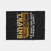 I Don't Always Stop And Look At Trains, Gift Men W Fleece Deken (Voorkant (Horizontaal))