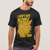 I Don't Bite People I Hug Them Pythonidae Banana B T-shirt (Voorkant)