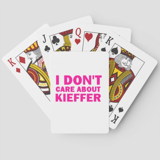 I Don't Care About Kieffer! Speelkaarten (Achterkant)