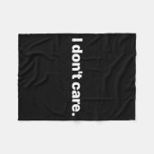 I Don't Care Long Sleeve Fleece Deken (Voorkant (Horizontaal))