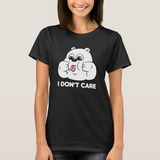 I don't care Silly Bear Halloween Costume for Weir T-shirt (Voorkant)