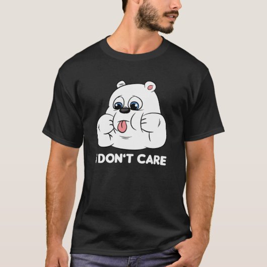 I don't care Silly Bear Halloween Costume for Weir T-shirt (Voorkant)