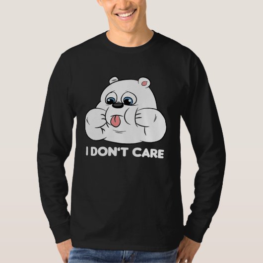 I don't care Silly Bear Halloween Costume for Weir T-shirt (Voorkant)
