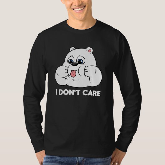 I don't care Silly Bear Halloween Costume for Weir T-shirt (Voorkant)
