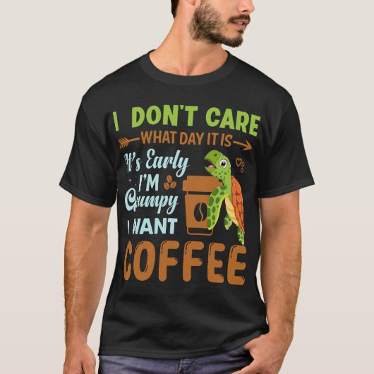 I-dont-care-Turtle-T-shirt T-shirt (Voorkant)