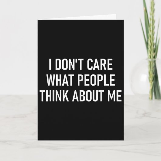 I Don't Care What People Think About Me, Funny, Sa Kaart (Voorkant)