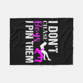 I Don't Chase Boys I N Them _ Wrestling Girls  Fleece Deken (Voorkant (Horizontaal))